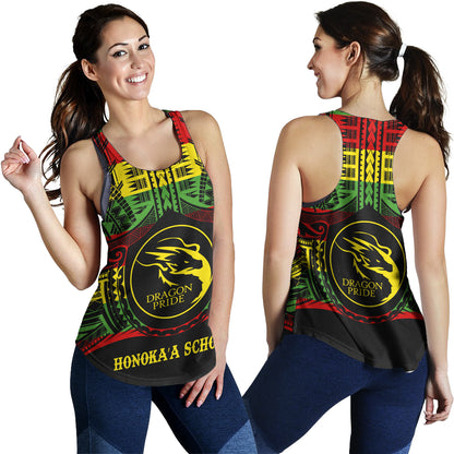 Hawaii Women Tank Honokaa High & Intermediate School Reggae Color Polynesian