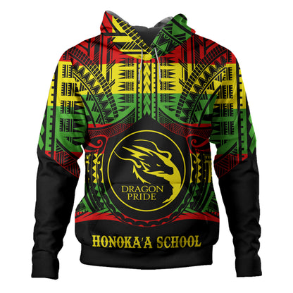 Hawaii Hoodie Honokaa High And Intermediate School Color Polynesian