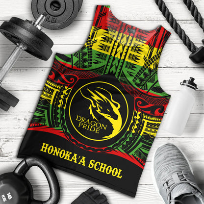 Hawaii Tank Top Honokaa High & Intermediate School Reggae Color Polynesian