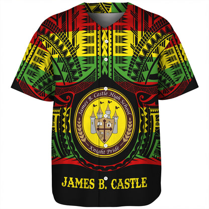 Hawaii Baseball Shirt James B. Castle High School Reggae Color Polynesian