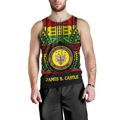 Hawaii Tank Top James B. Castle High School Reggae Color Polynesian
