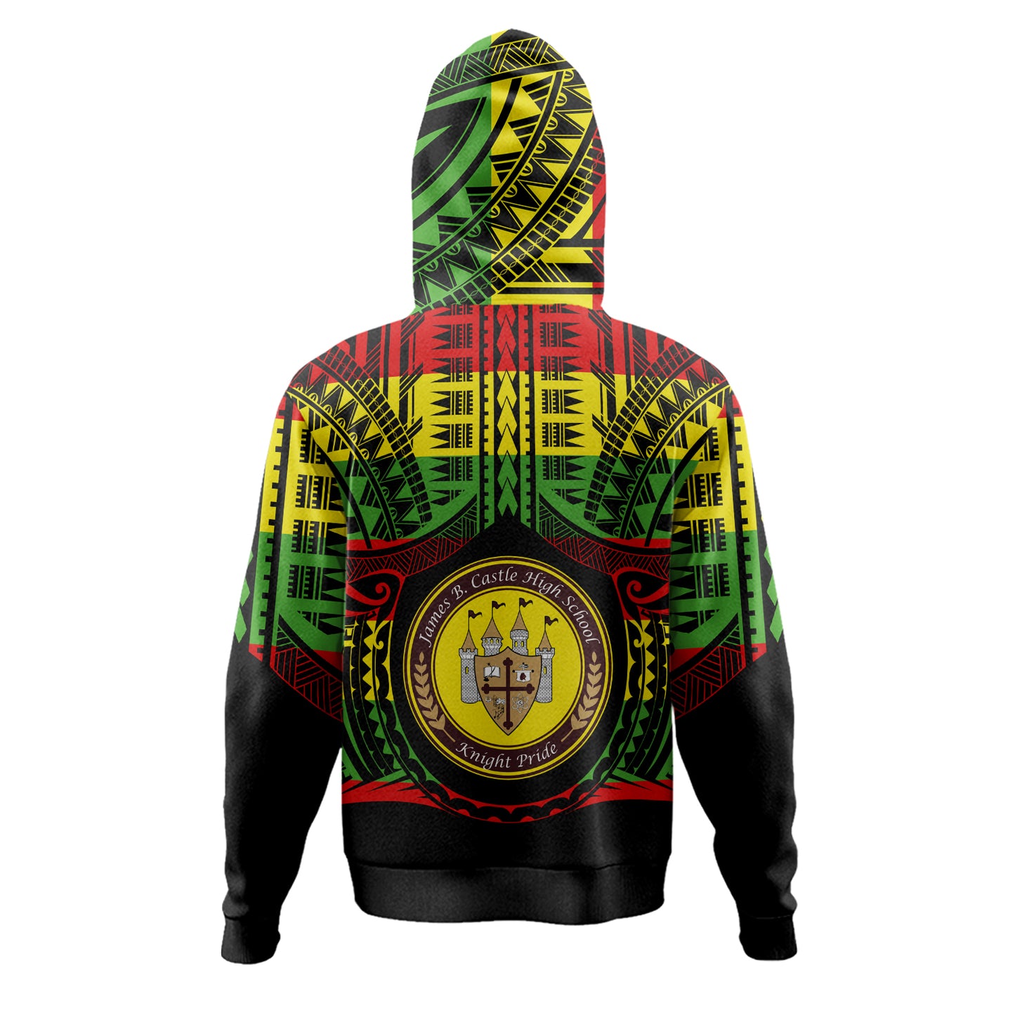 Hawaii Hoodie James B. Castle High School Reggae Color Polynesian