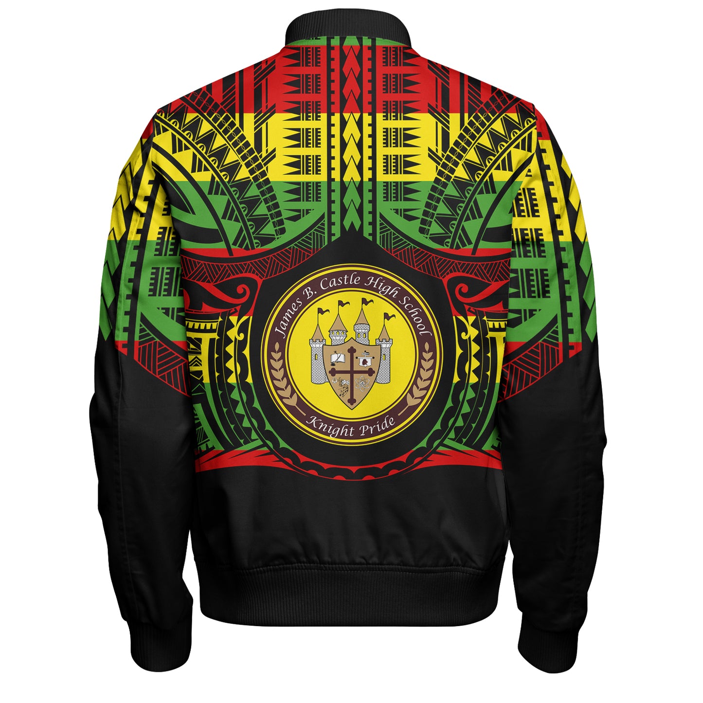 Hawaii Bomber Jacket James B. Castle High School Reggae Color Polynesian