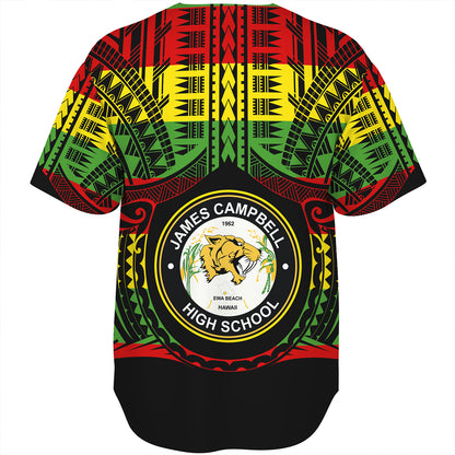 Hawaii Baseball Shirt James Campbell High School Reggae Color Polynesian