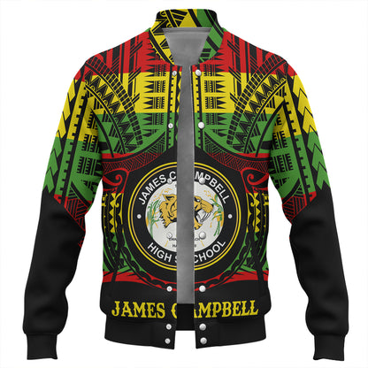 Hawaii Baseball Jacket James Campbell High School Reggae Color Polynesian