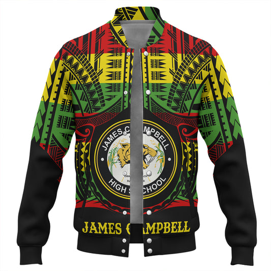 Hawaii Baseball Jacket James Campbell High School Reggae Color Polynesian