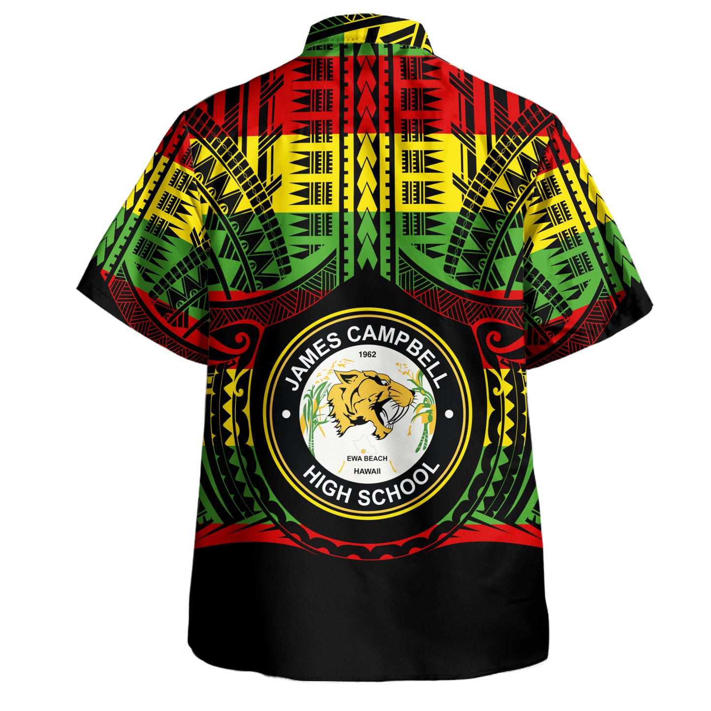 Hawaii Hawaiian Shirt James Campbell High School Reggae Color Polynesian