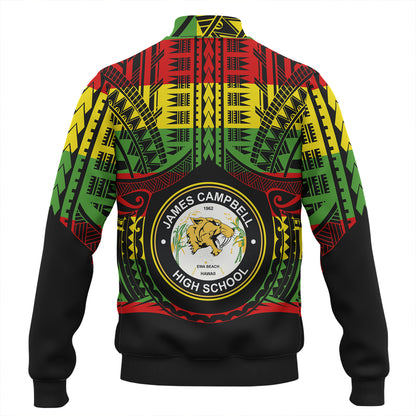 Hawaii Baseball Jacket James Campbell High School Reggae Color Polynesian