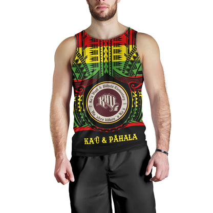 Hawaii Tank Top Kau High School & Pahala Elementary School Reggae Color Polynesian