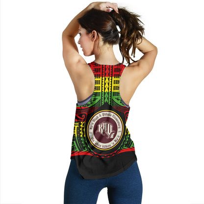 Hawaii Women Tank Kau High School & Pahala Elementary School Reggae Color Polynesian