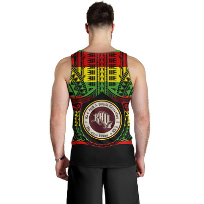 Hawaii Tank Top Kau High School & Pahala Elementary School Reggae Color Polynesian