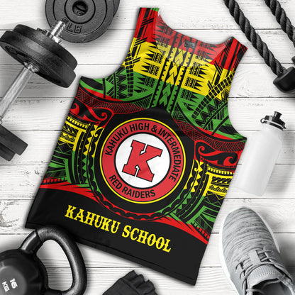 Hawaii Tank Top Kahuku High & Intermediate School Reggae Color Polynesian