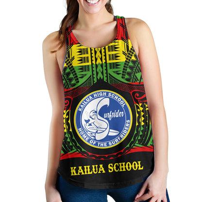 Hawaii Women Tank Kailua High School Reggae Color Polynesian