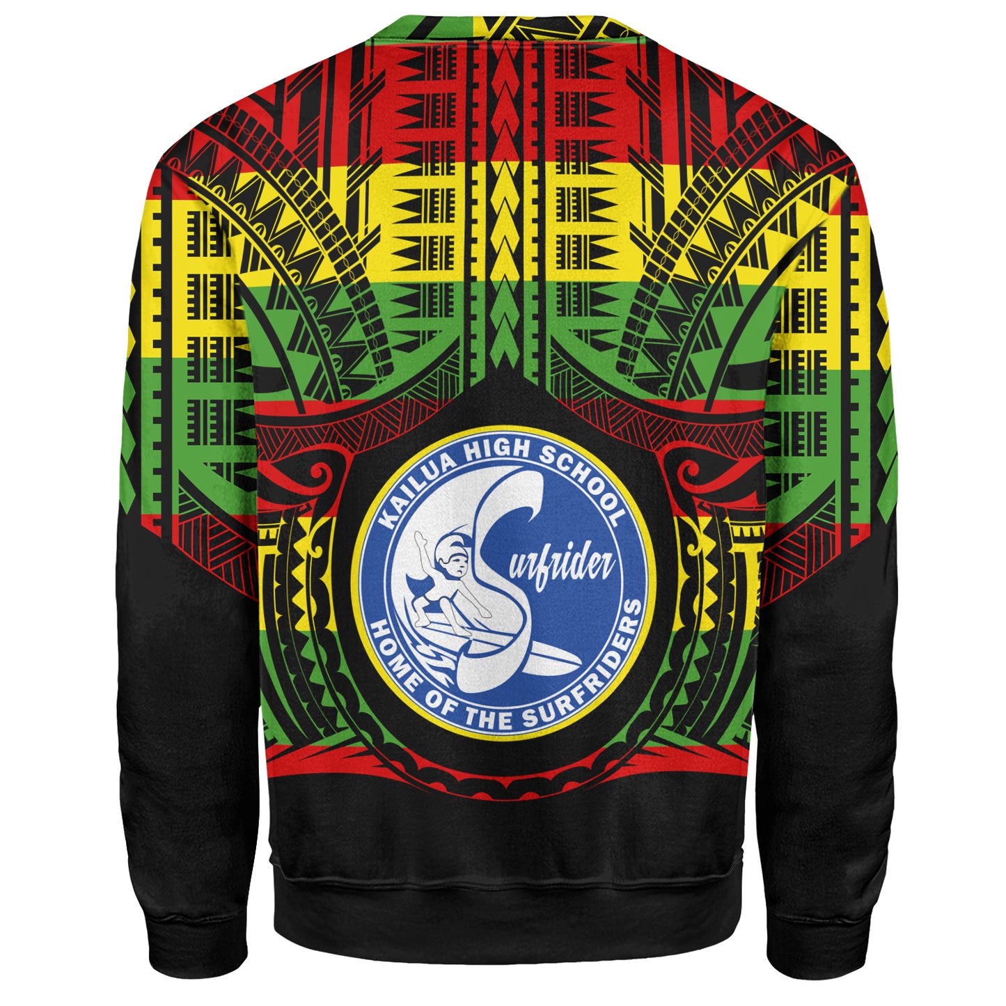 Hawaii Sweatshirt Kailua High School Reggae Color Polynesian