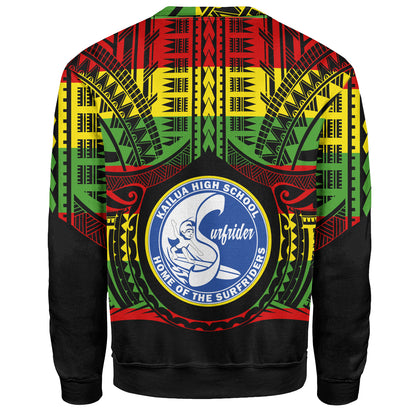 Hawaii Sweatshirt Kailua High School Reggae Color Polynesian