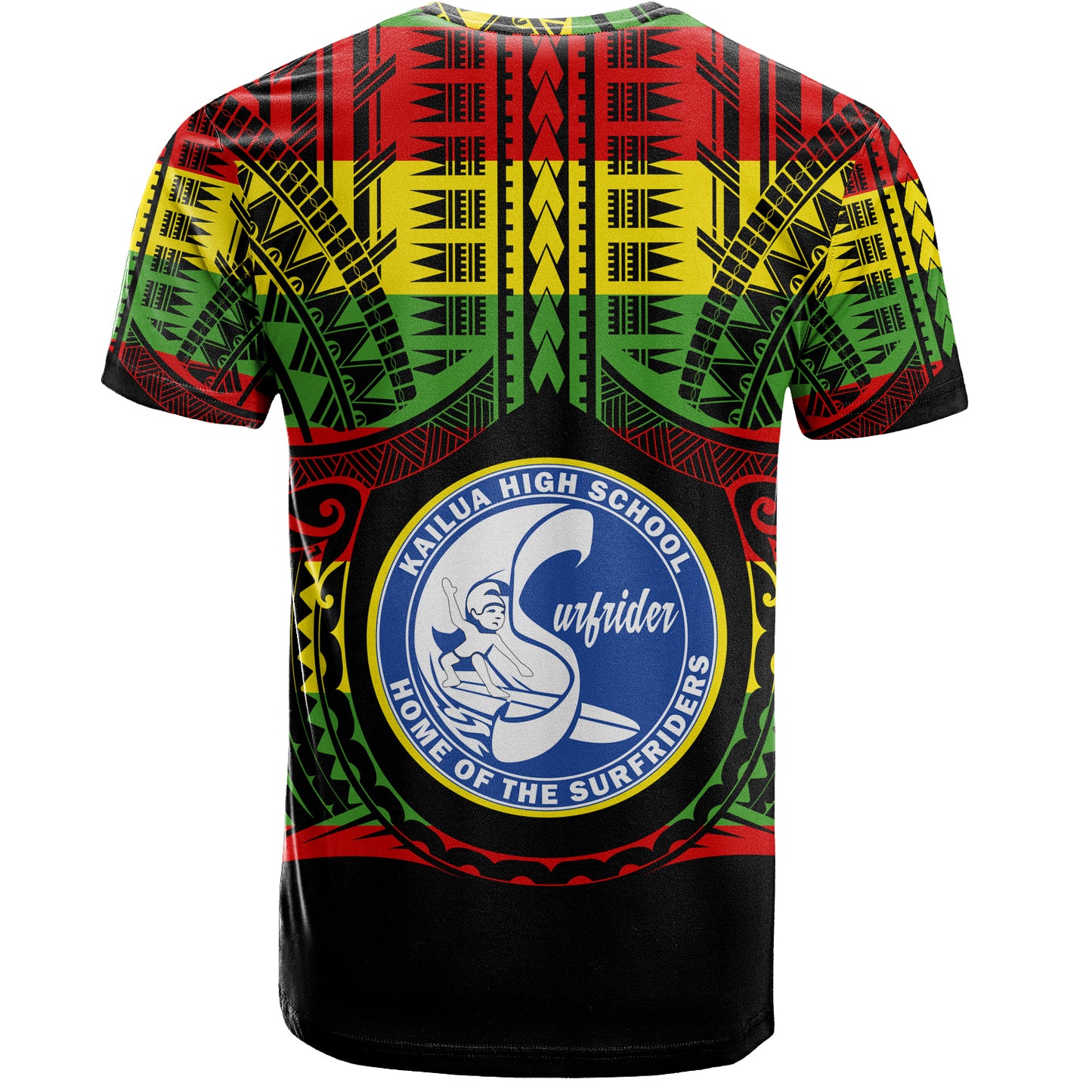 Hawaii T-Shirt Kailua High School Reggae Color Polynesian