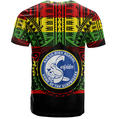 Hawaii T-Shirt Kailua High School Reggae Color Polynesian