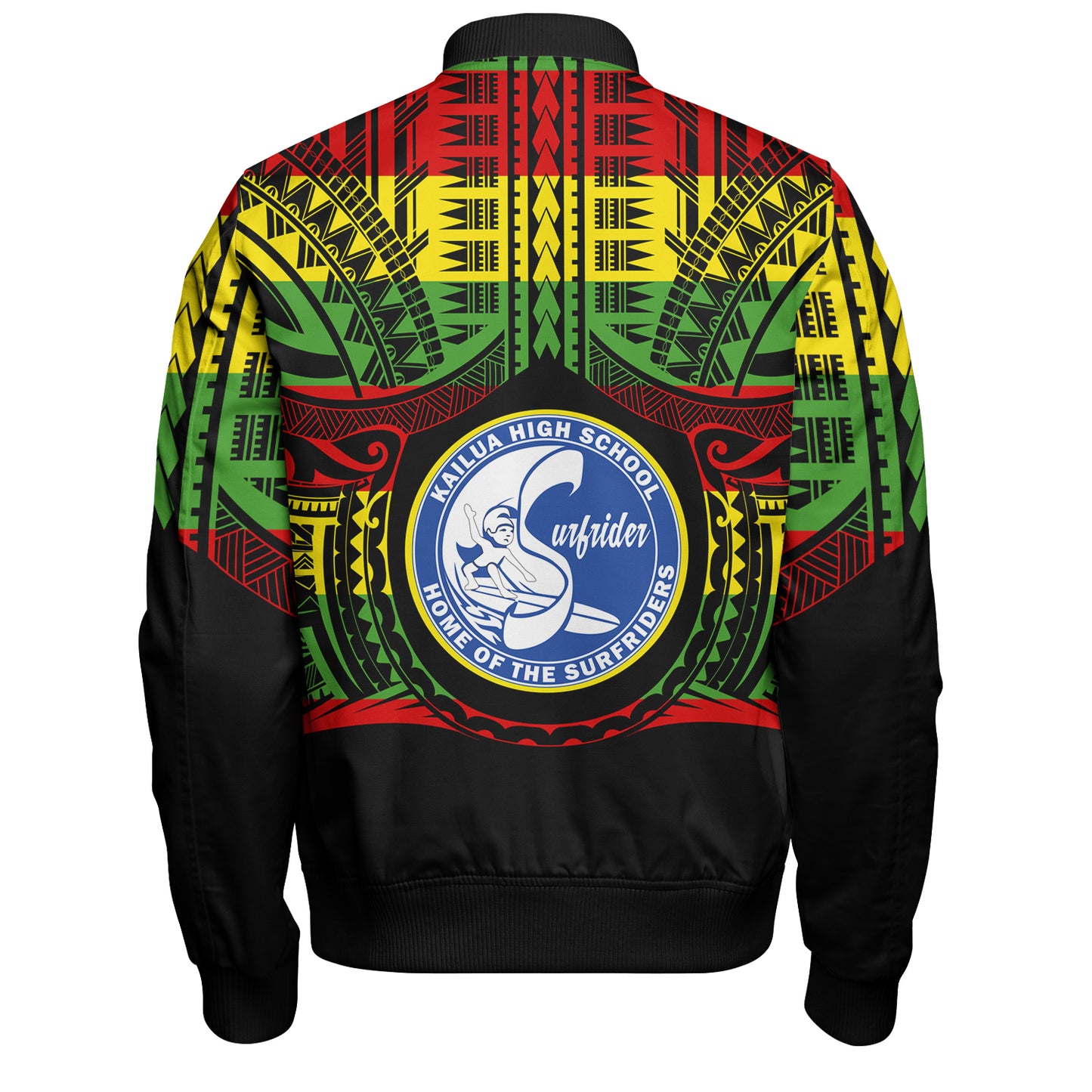 Hawaii Bomber Jacket Kailua High School Reggae Color Polynesian
