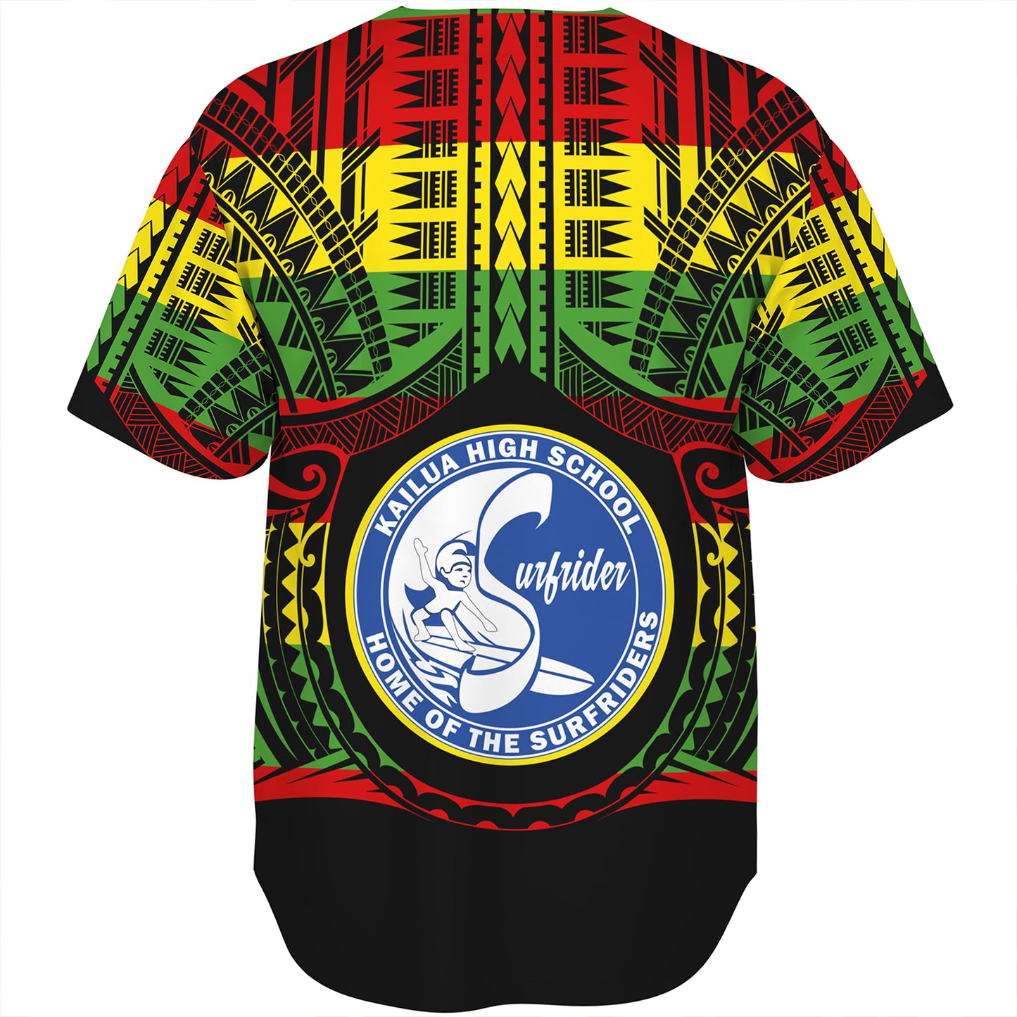 Hawaii Baseball Shirt Kailua High School Reggae Color Polynesian