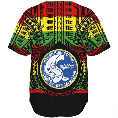 Hawaii Baseball Shirt Kailua High School Reggae Color Polynesian