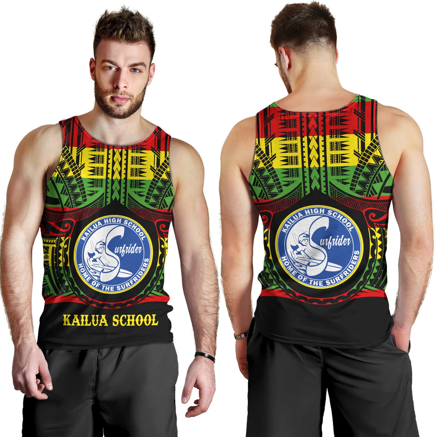 Hawaii Tank Top Kailua High School Reggae Color Polynesian