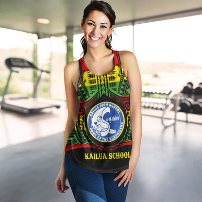 Hawaii Women Tank Kailua High School Reggae Color Polynesian