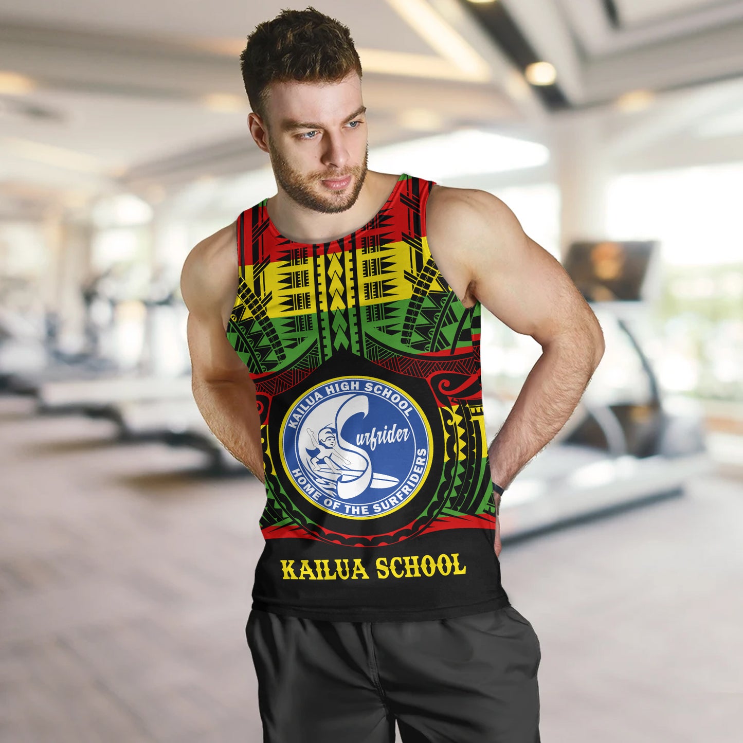 Hawaii Tank Top Kailua High School Reggae Color Polynesian