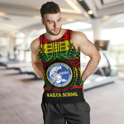 Hawaii Tank Top Kailua High School Reggae Color Polynesian