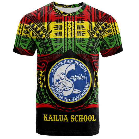 Hawaii T-Shirt Kailua High School Reggae Color Polynesian