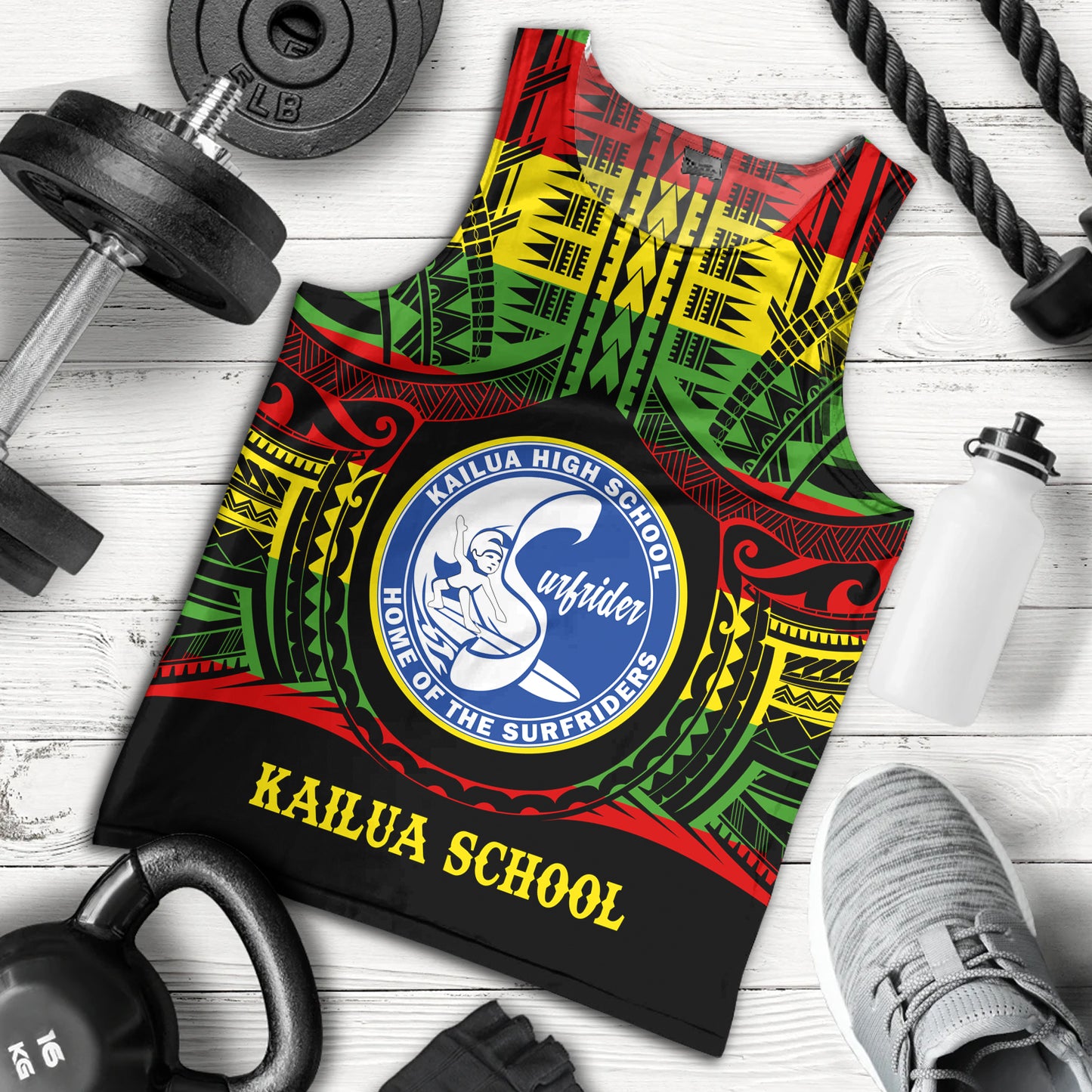 Hawaii Tank Top Kailua High School Reggae Color Polynesian