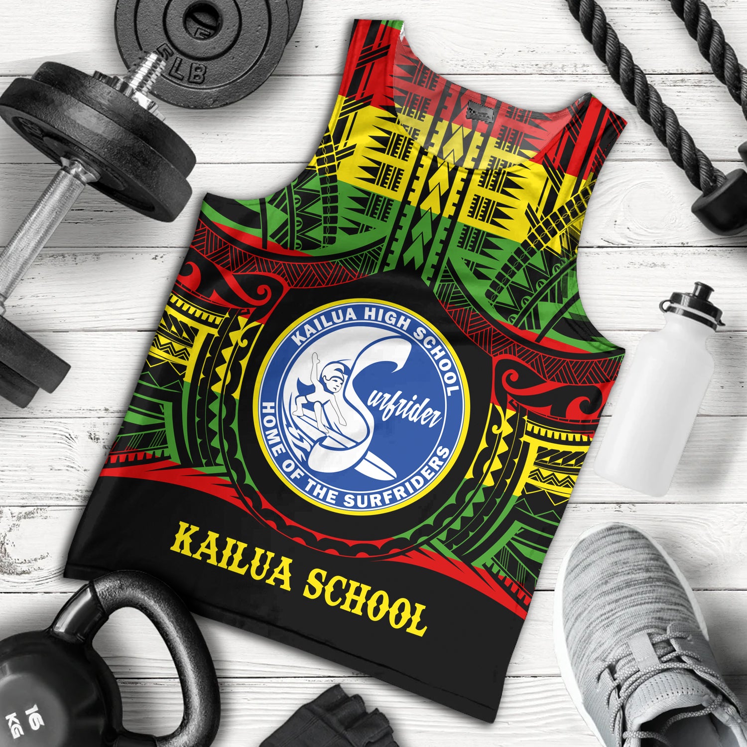 Hawaii Tank Top Kailua High School Reggae Color Polynesian