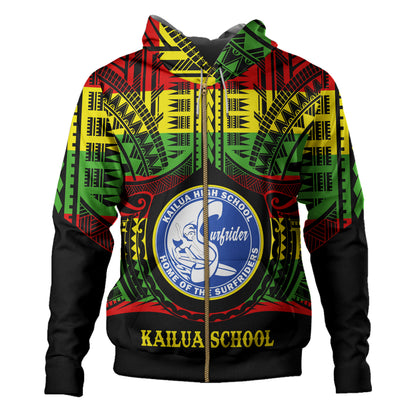 Hawaii Hoodie Kailua High School Reggae Color Polynesian