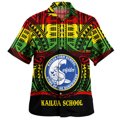 Hawaii Hawaiian Shirt Kailua High School Reggae Color Polynesian