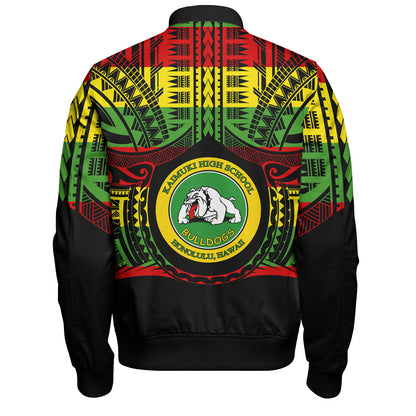 Hawaii Bomber Jacket Kaimuki High School Reggae Color Polynesian