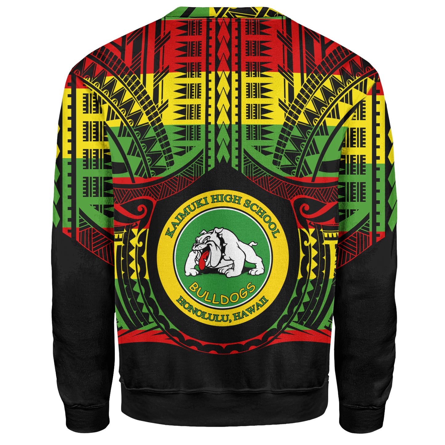 Hawaii Sweatshirt Kaimuki High School Reggae Color Polynesian