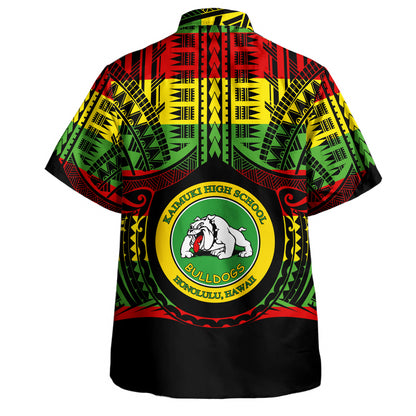 Hawaii Hawaiian Shirt Kaimuki High School Reggae Color Polynesian