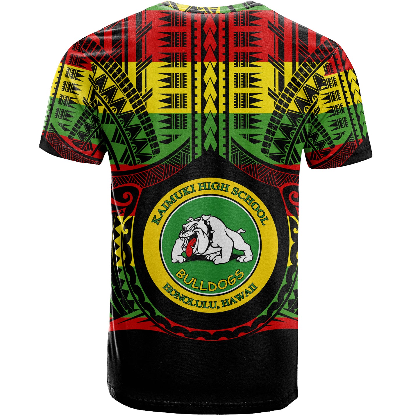 Hawaii T-Shirt Kaimuki High School Reggae Color Polynesian