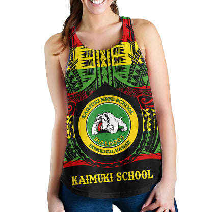 Hawaii Women Tank Kaimuki High School Reggae Color Polynesian