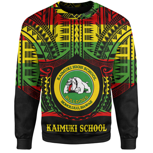 Hawaii Sweatshirt Kaimuki High School Reggae Color Polynesian