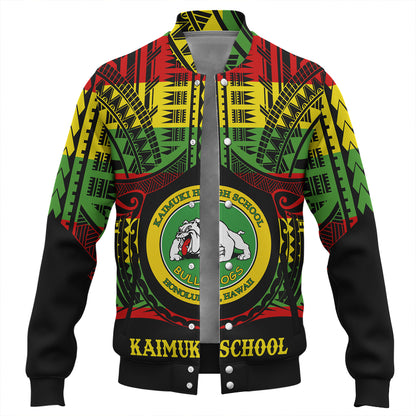 Hawaii Baseball Jacket Kaimuki High School Reggae Color Polynesian