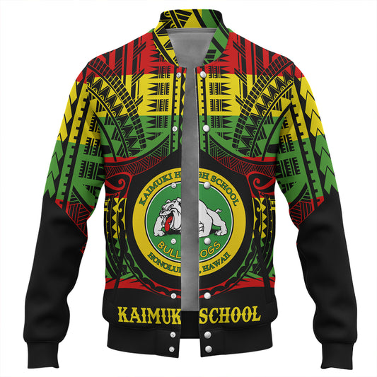 Hawaii Baseball Jacket Kaimuki High School Reggae Color Polynesian