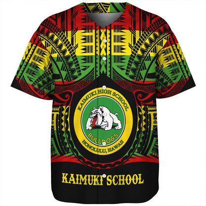 Hawaii Baseball Shirt Kaimuki High School Reggae Color Polynesian