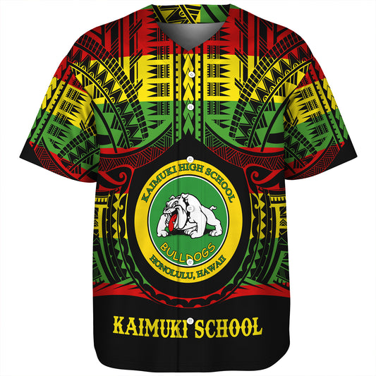 Hawaii Baseball Shirt Kaimuki High School Reggae Color Polynesian