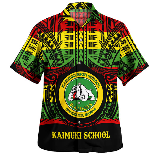 Hawaii Hawaiian Shirt Kaimuki High School Reggae Color Polynesian