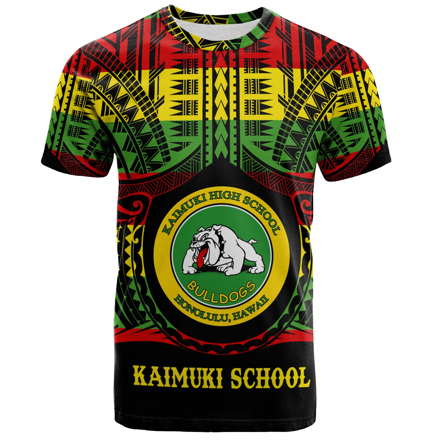 Hawaii T-Shirt Kaimuki High School Reggae Color Polynesian
