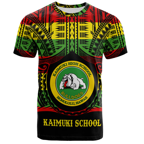 Hawaii T-Shirt Kaimuki High School Reggae Color Polynesian