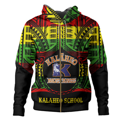 Hawaii Hoodie Kalaheo High School Reggae Color Polynesian