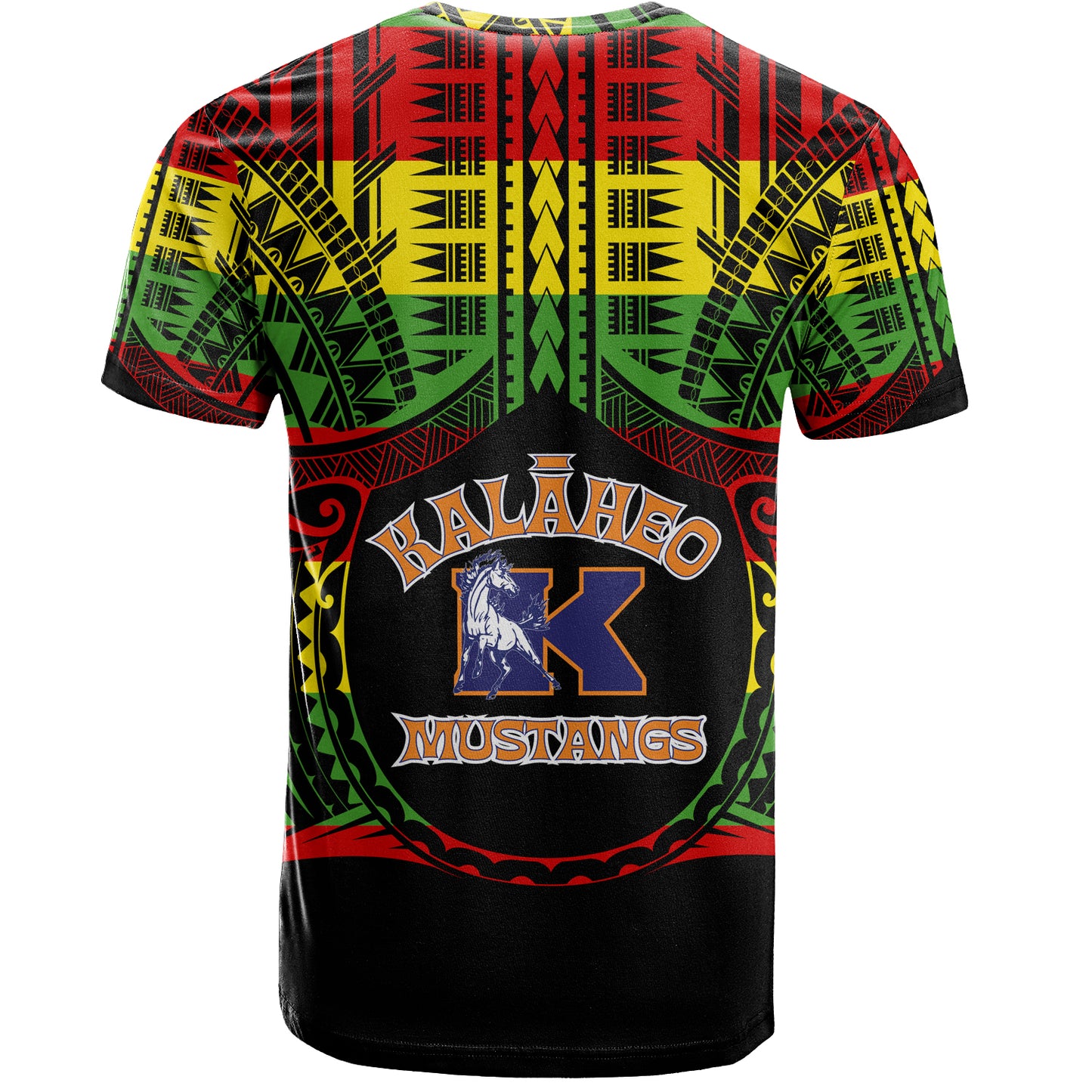Hawaii T-Shirt Kalaheo High School Reggae Color Polynesian