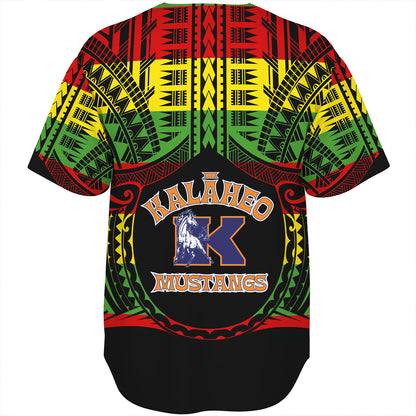Hawaii Baseball Shirt Kalaheo High School Reggae Color Polynesian
