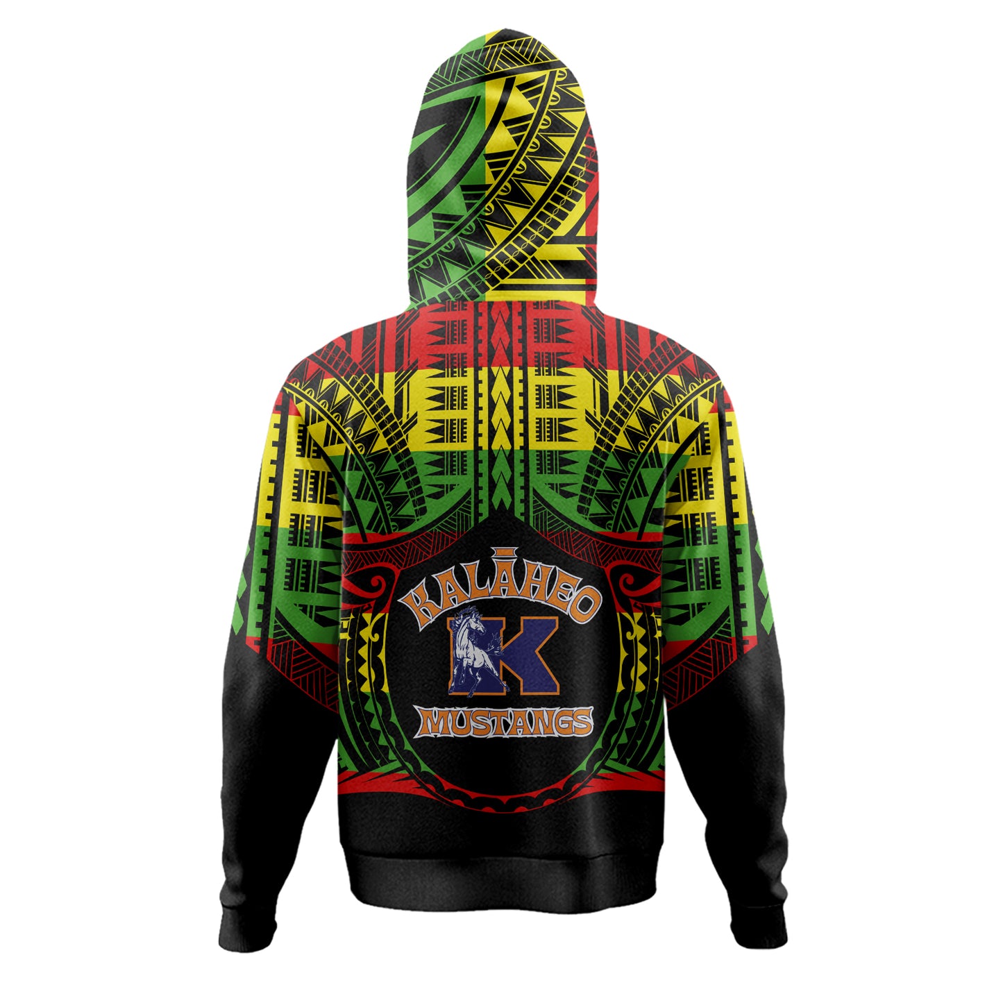 Hawaii Hoodie Kalaheo High School Reggae Color Polynesian